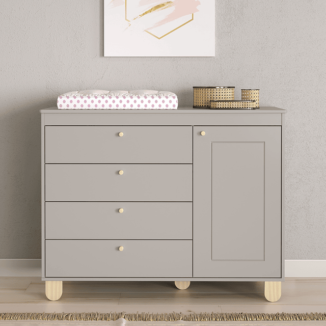 Cómoda Con Puerta Zupi Gris