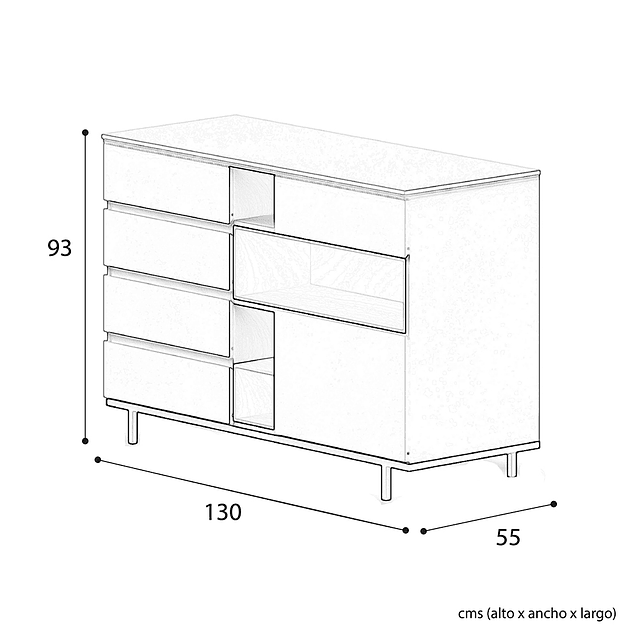 Cómoda Sognare Passarin Blanca