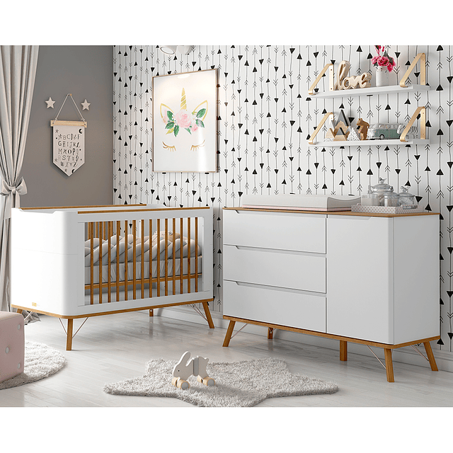 Cómoda 3 Cajones + Pta Albi Blanca