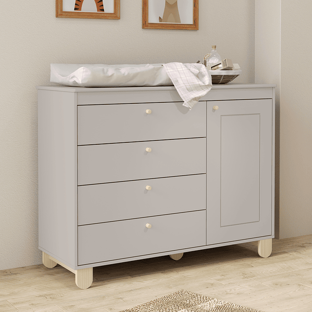 Cómoda Con Puerta Zupi Gris