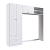 Ropero 4 puertas 2 cajones blanco