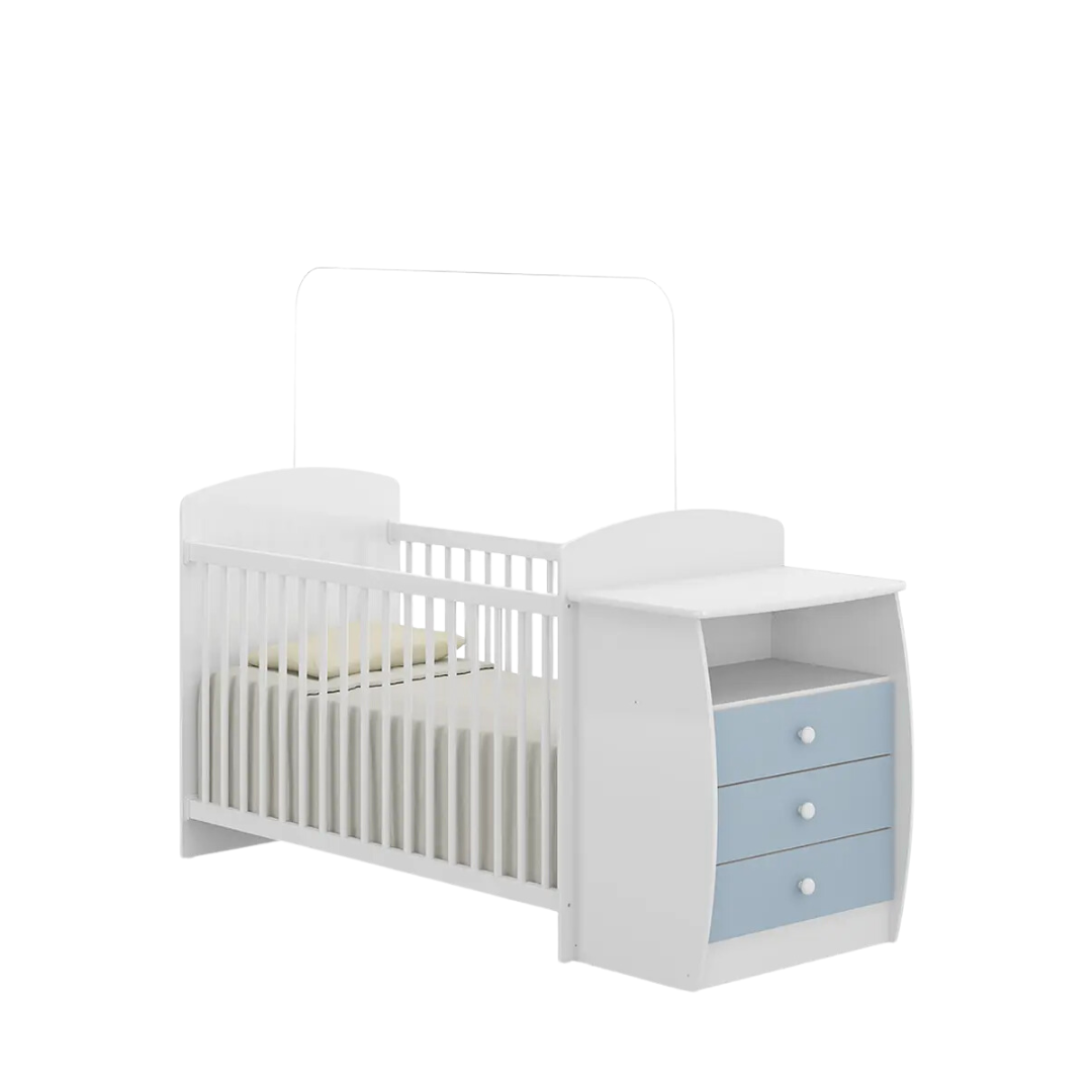 Cuna con Mudador Bambini Celeste