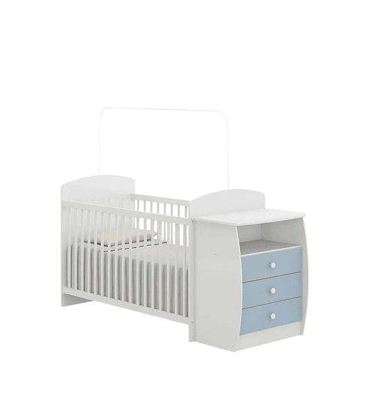 Cuna con Mudador Bambini Celeste