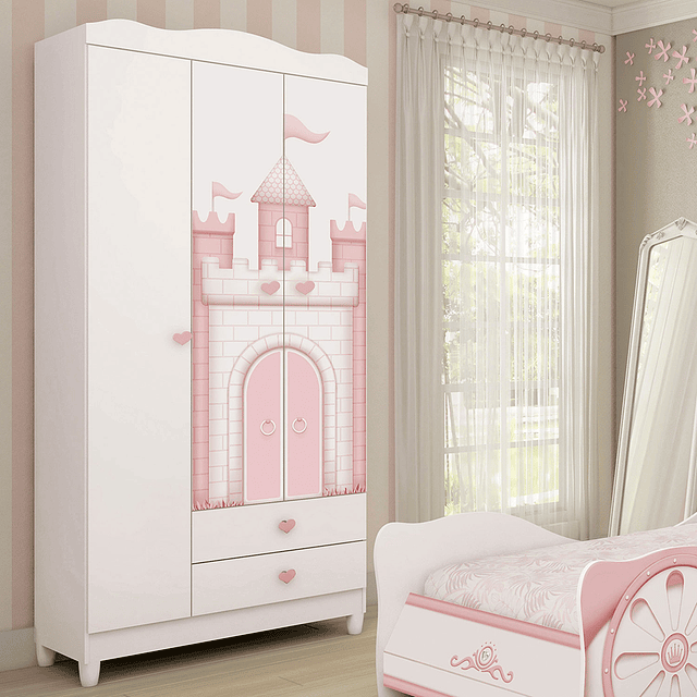Closet Infantil 3 Puertas Sofia Blanco
