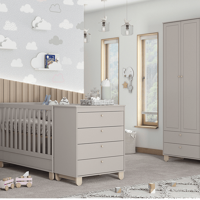 Armario Zupi 2 Cuerpos XL Gris