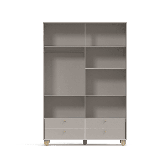 Armario Zupi 2 Cuerpos XL Gris