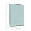 Armario Zupi 2 Cuerpos XL Menta