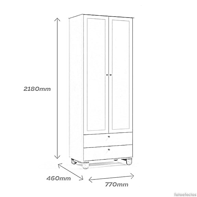 Armario Zupi Blanco Caramelo