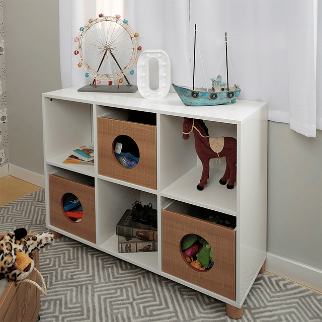 Estante Con Cajas Blanco Sognare