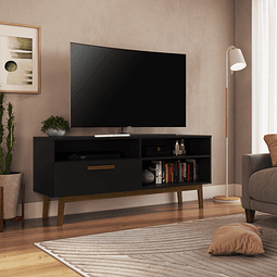 Rack TV 55 4 Espacios Negro