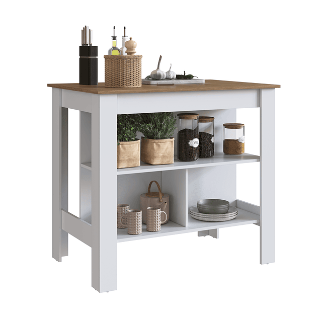 Isla De Cocina Blanco Miel