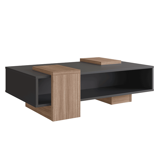 Mesa De Centro b93  Negro Castaño