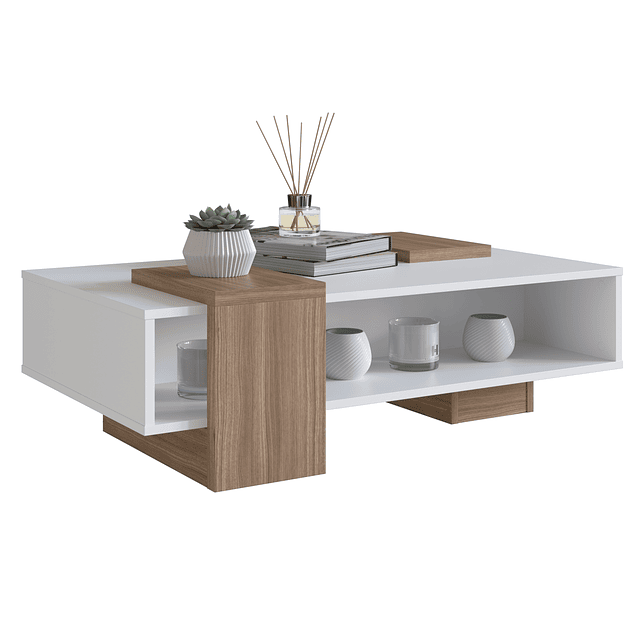 Mesa De Centro b93 Blanco Castaño