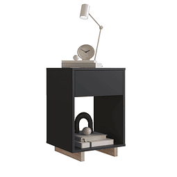 Velador 1 Cajon Negro  