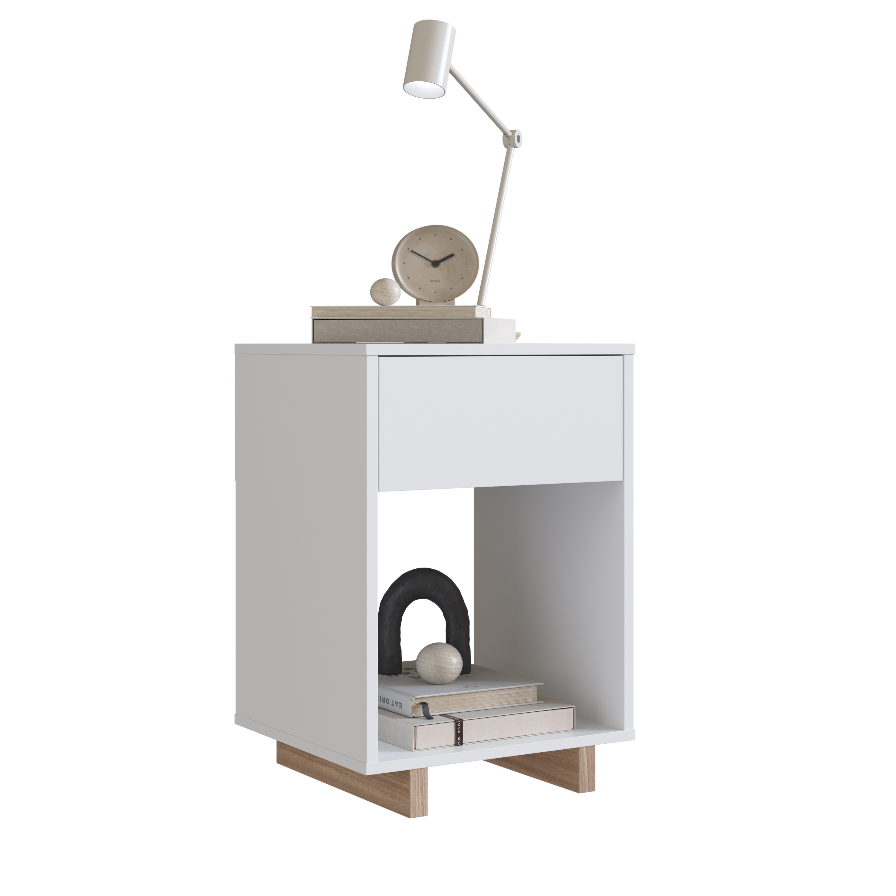 Velador 1 Cajon Blanco
