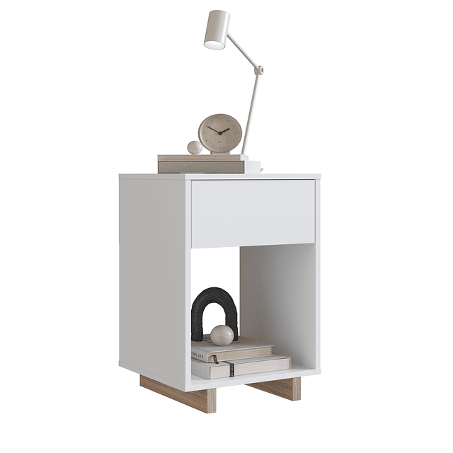 Velador 1 Cajon Blanco 