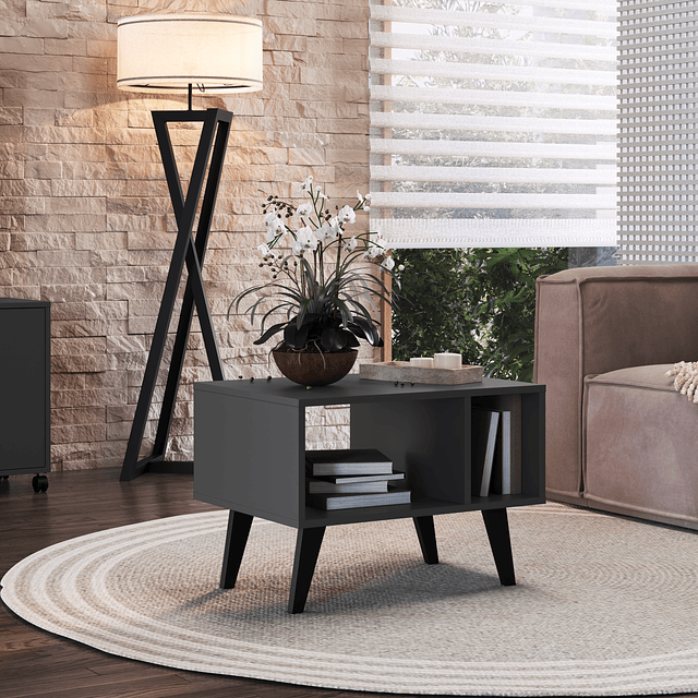 Mesa De Centro Retro Gris