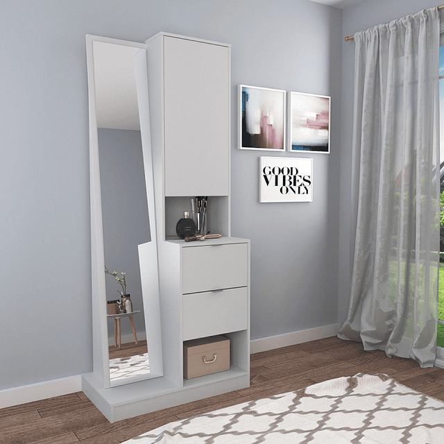 Cómoda Tocador Espejo Blanco