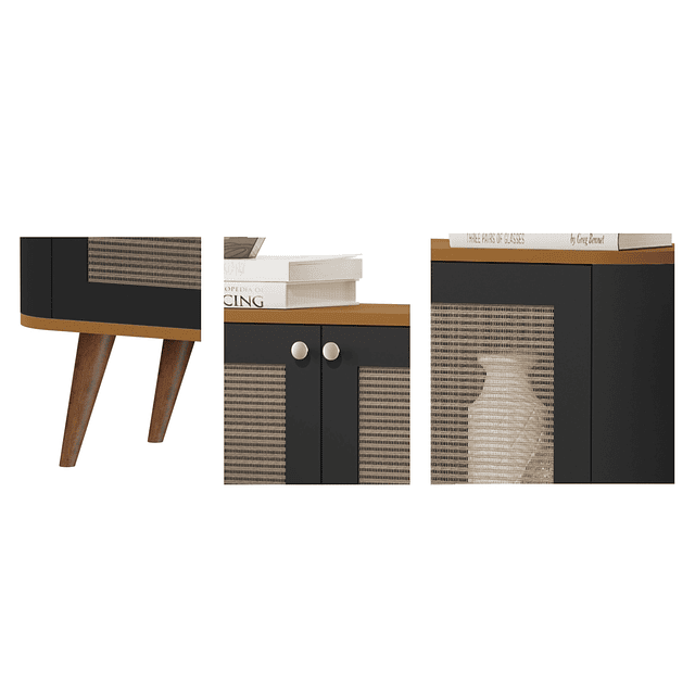 Buffet Neon Negro Caramelo