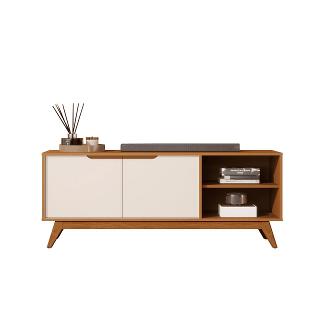 Rack Tv Tucumán 2 Puertas Caramelo Perla