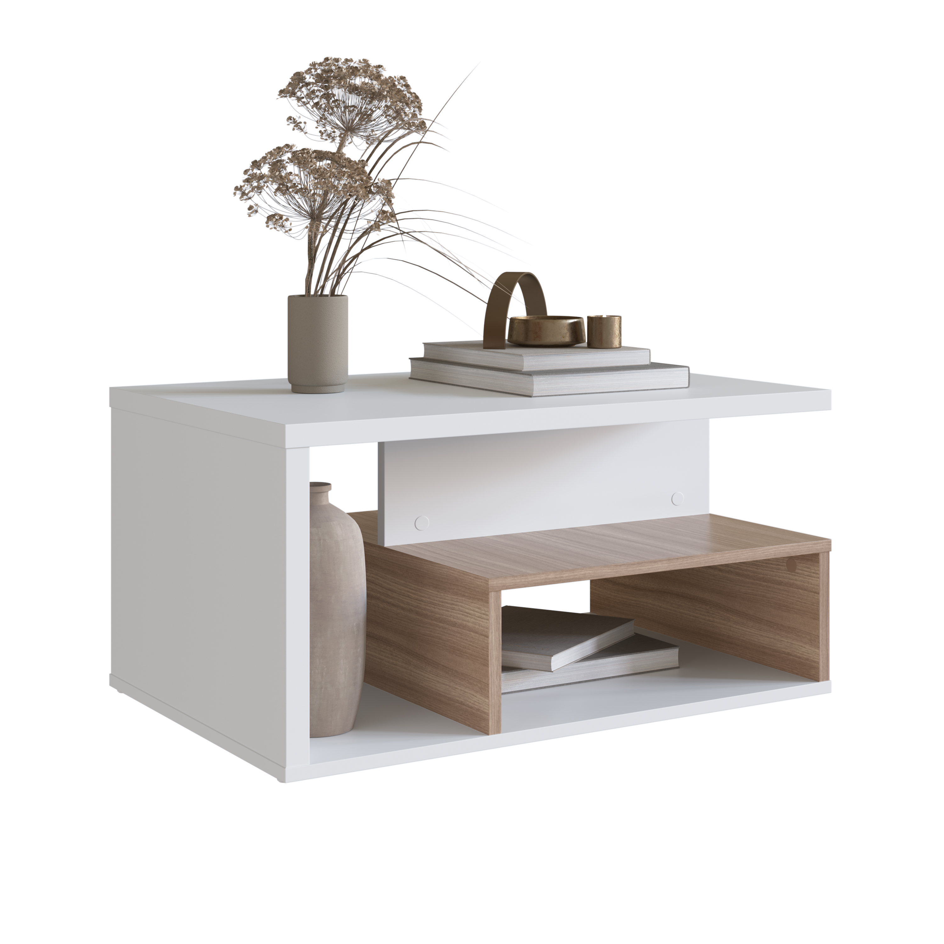 Mesa de Centro B92 Blanco Castaño