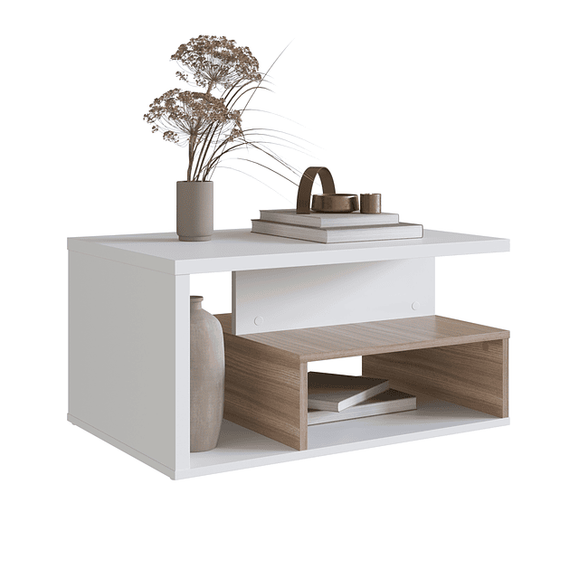 Mesa de Centro B92 Blanco Castaño Moveli 