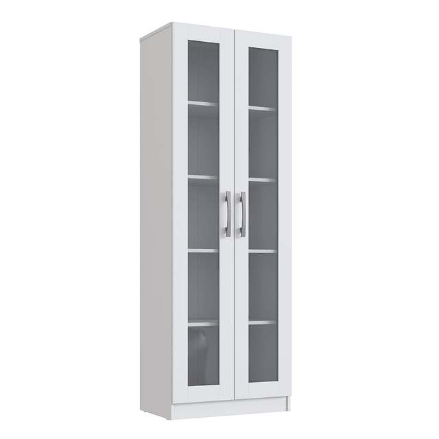 OFERTA ESPECIAL - Vitrina 2 Puertas Vidrio Blanco 