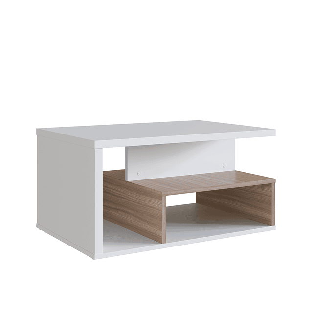 OFERTA ESPECIAL - Mesa de Centro B92 Blanco Castaño Moveli 