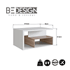 OFERTA ESPECIAL - Mesa de Centro B92 Blanco Castaño Moveli 