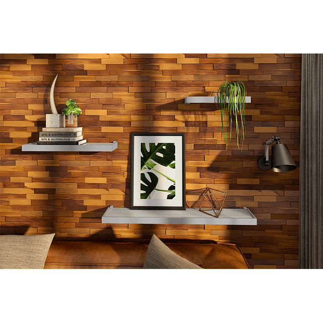 Repisa Duetto Cemento Con borde Blanco