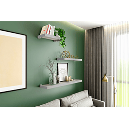 Repisa Duetto Roble Con Borde Gris