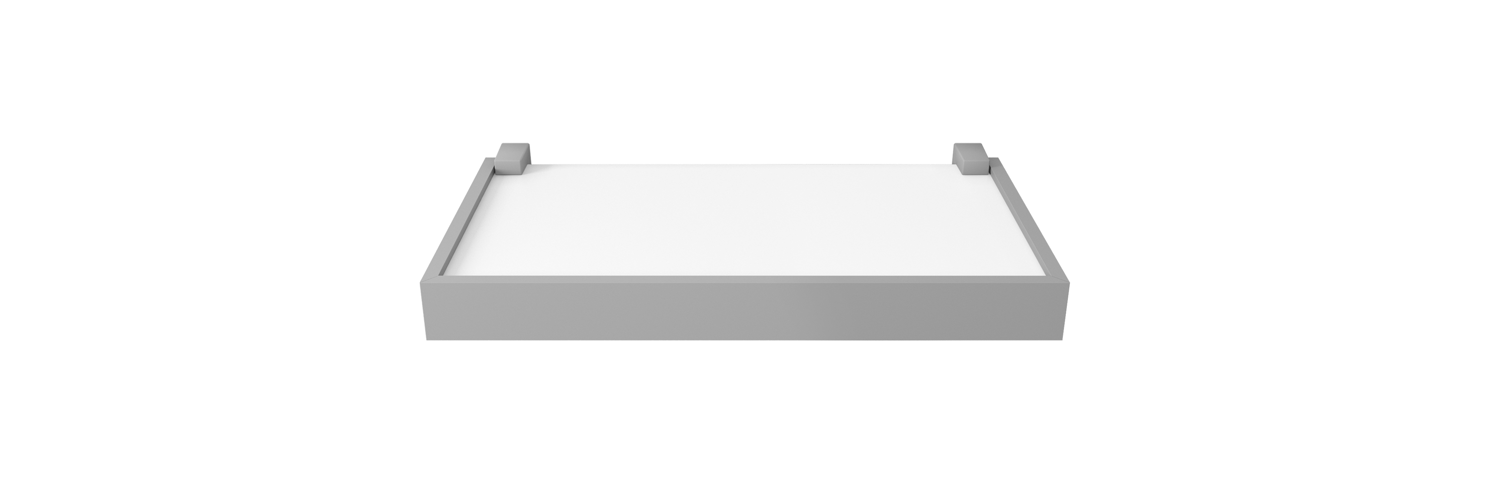 Repisa Duetto Blanco Con borde Gris