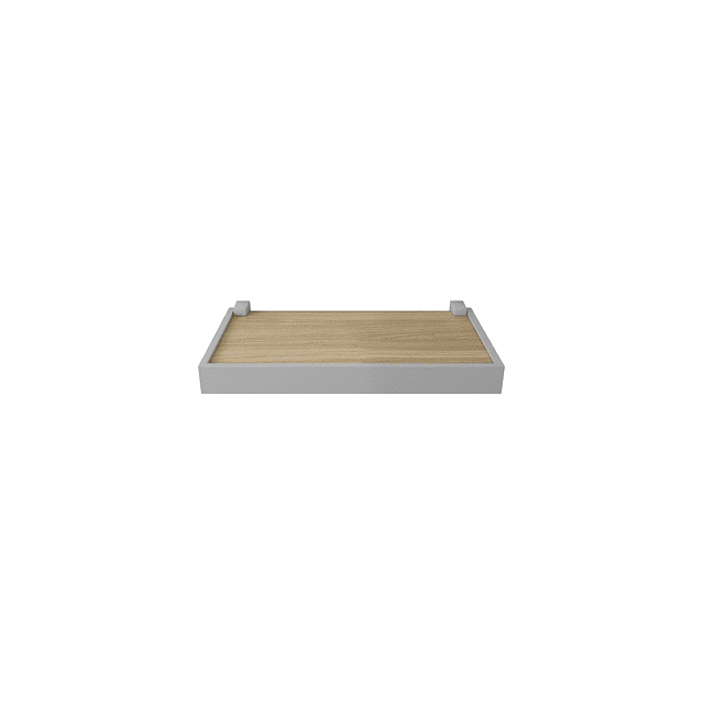 Repisa Duetto Roble Con Borde Gris