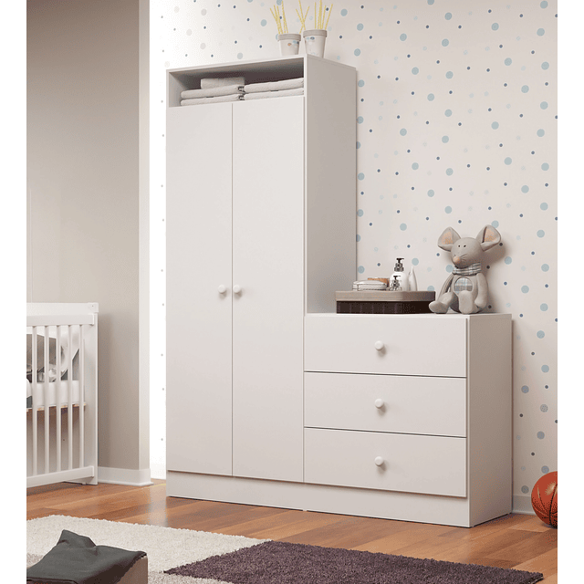 Ofertas Relámpago - Armario con Cómoda Pimpolho