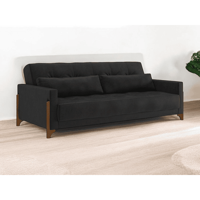 PREVENTA - Sofa Cama Grecia Negro - Entrega a partir de 30 días Hábiles después su compra