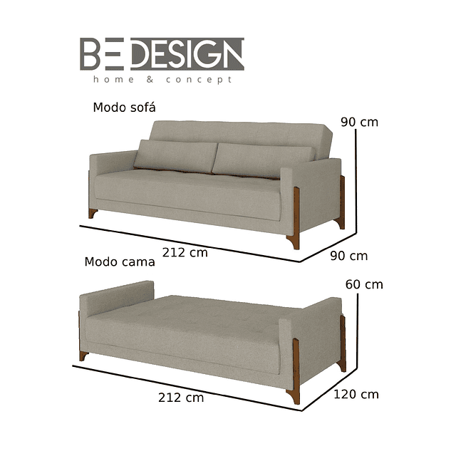 PREVENTA - Sofa Cama Grecia Beige - Entrega a partir de 30 días Hábiles después su compra