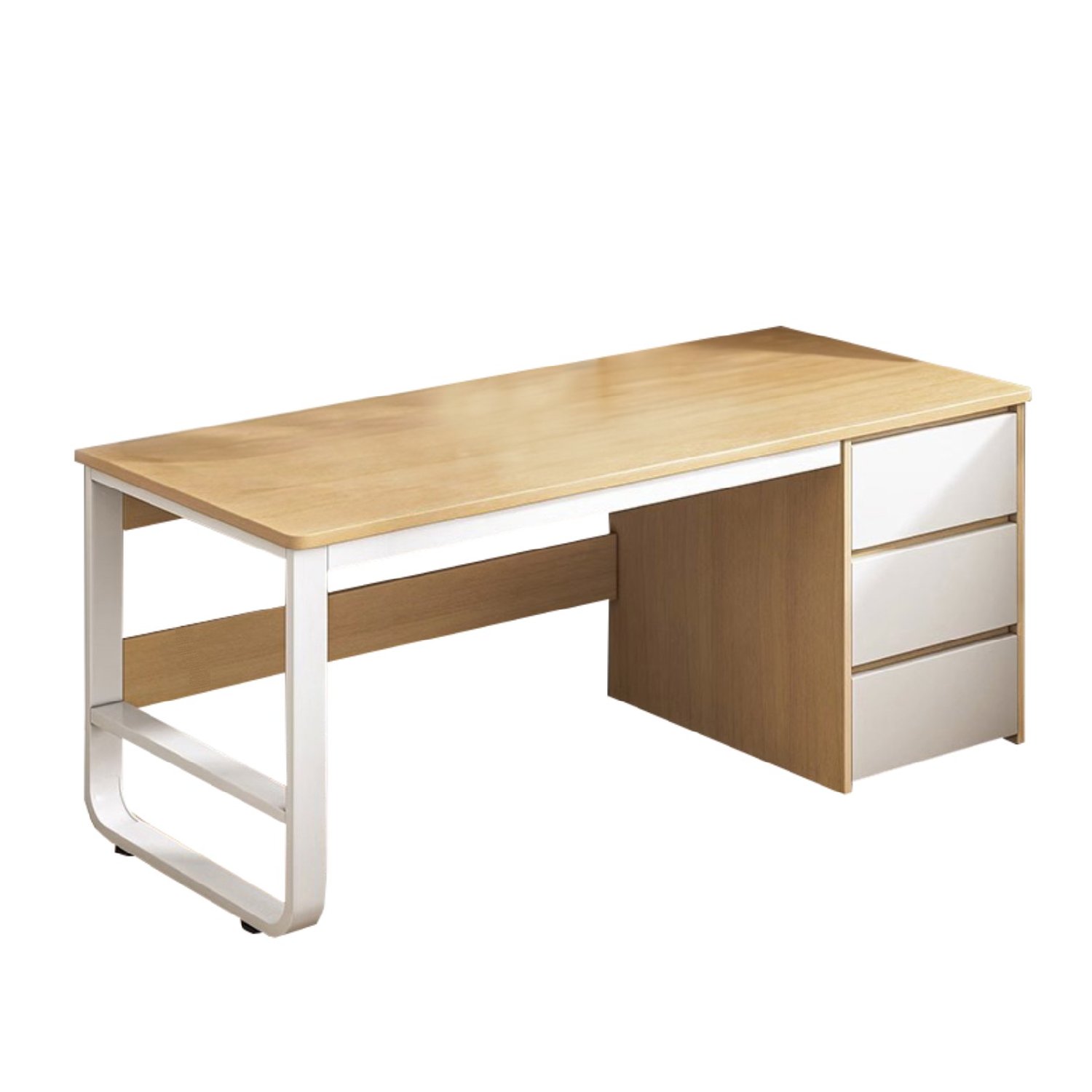 Escritorio Ejecutivo Metal Beige Blanco