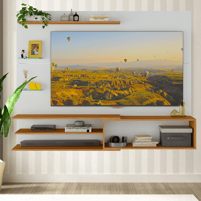 Rack Pared Be65" Blanco Miel