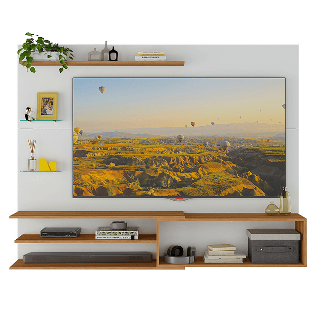 Rack Pared Be65" Blanco Miel