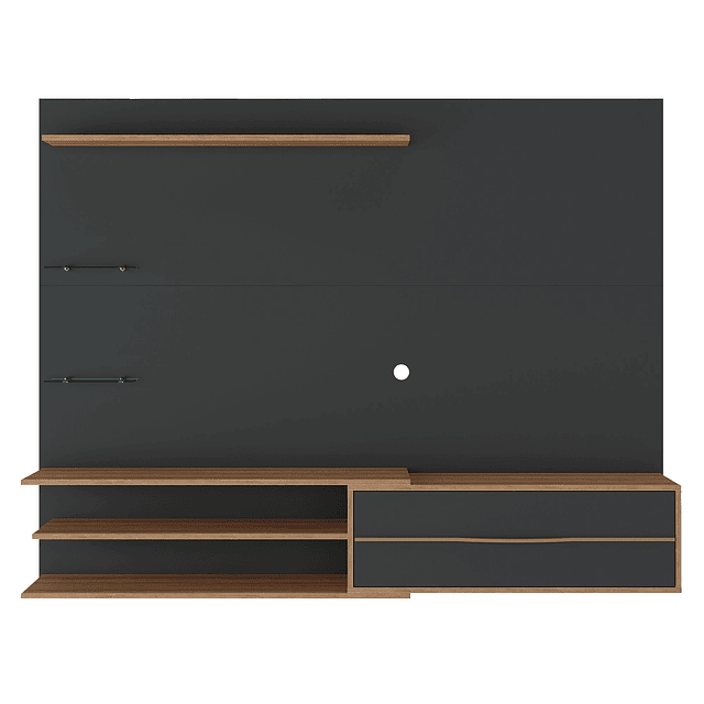 Rack Pared Be65" Negro Miel