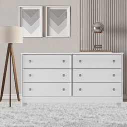 Comoda Duplex 6 Cajones Blanco