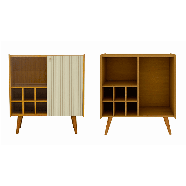 Buffet Bar Vértice Caramelo Beige