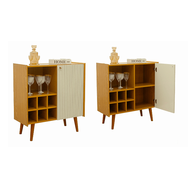 Buffet Bar Vértice Caramelo Beige