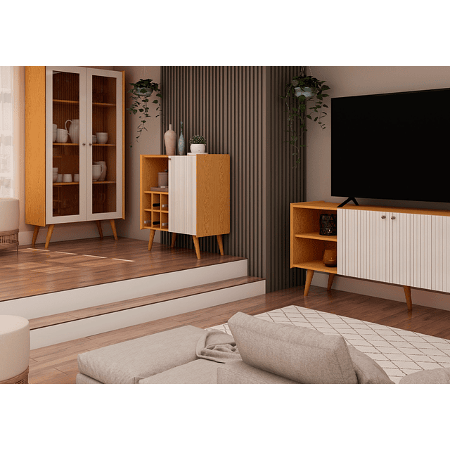 Buffet Bar Vértice Caramelo Beige