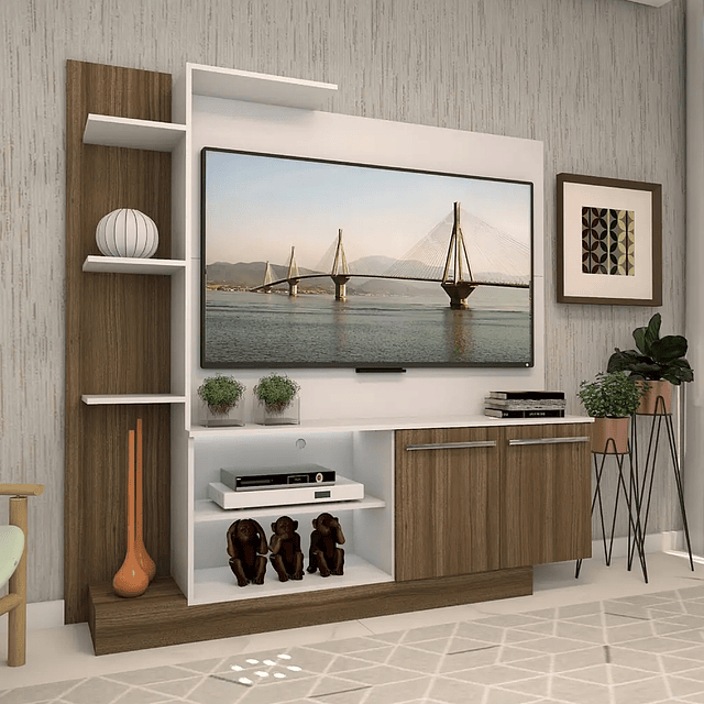 Rack Tv Verona Blanco Café  