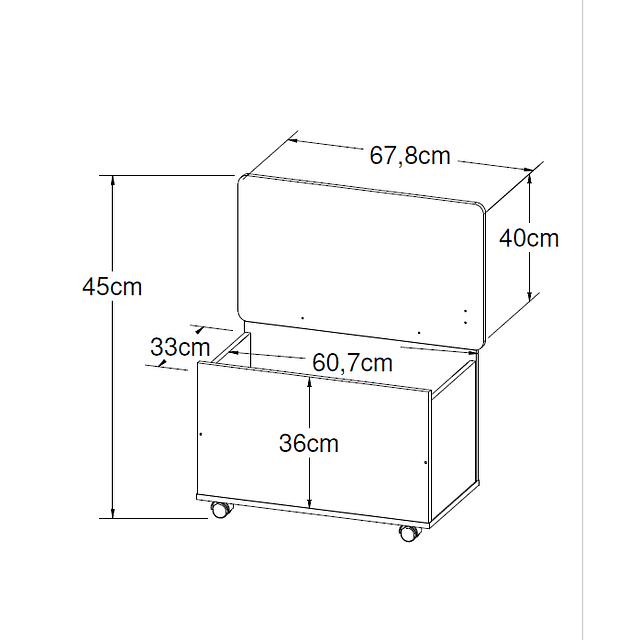 Baúl con ruedas Amore