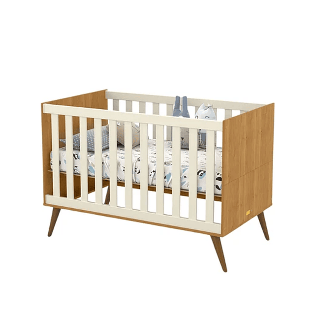  Cuna multifunción Gold Gris Eco Wood