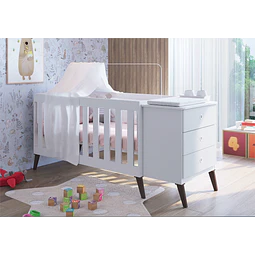 Cuna Con Cajonera Encanto Blanco