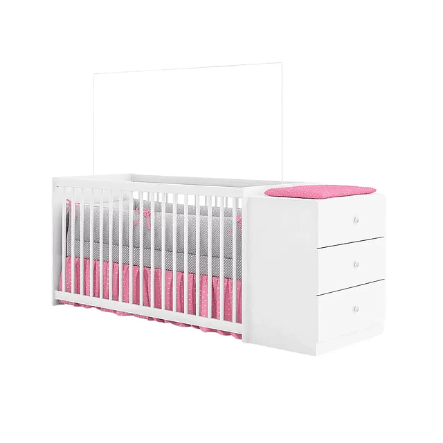 Cuna Con Comoda Gutti Blanca 