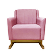 Poltrona Mecedora Sognare Rosado